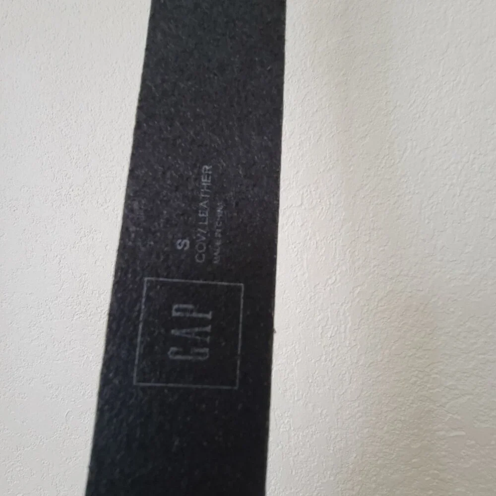 GAP Double Ring Leather Belt Black Small - Picture 4 of 5